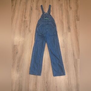 Key Imperial Bib Overalls 32×34 Blue Denim Farm Workwear Y2K Cotton Heavy Duty